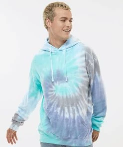 Colortone Men's Tie-Dyed Cloud Fleece Hooded Sweatshirt