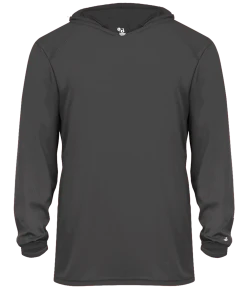 Badger Youth B-Core Long-Sleeve Hooded Tee