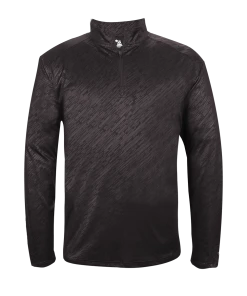 Badger Men's Line Embossed 1/4 Zip -Bulkthreads store 103743214.