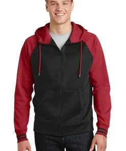 Sport-Tek Men's Sport-Wick Varsity Fleece Full-Zip Hooded Jacket -Bulkthreads store 114236881