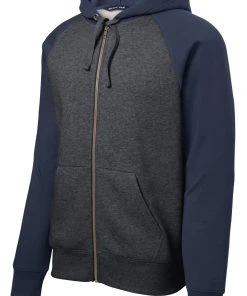 Sport-Tek Men's Raglan Colorblock Full-Zip Hooded Fleece Jacket 30 Sport-Tek Men's Raglan Colorblock Full-Zip Hooded Fleece Jacket -Bulkthreads store 114247155