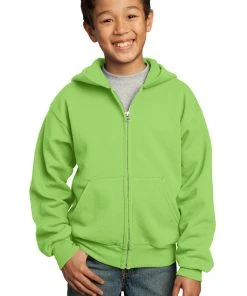 Port & Company Youth Core Fleece Full-Zip Hooded Sweatshirt -Bulkthreads store 119122569