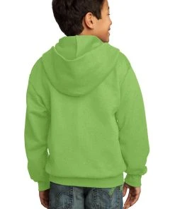 Port & Company Youth Core Fleece Full-Zip Hooded Sweatshirt -Bulkthreads store 119122573