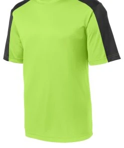 Sport-Tek Youth PosiCharge Competitor Sleeve-Blocked Tee YST354 -Bulkthreads store 123468548