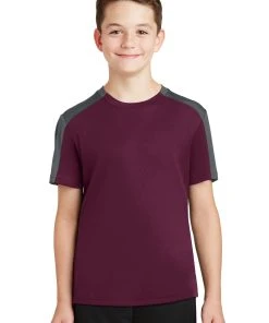 Sport-Tek Youth PosiCharge Competitor Sleeve-Blocked Tee YST354 -Bulkthreads store 123469204