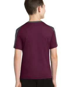 Sport-Tek Youth PosiCharge Competitor Sleeve-Blocked Tee YST354 -Bulkthreads store 123469205