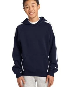 Sport-Tek Youth Sleeve Stripe Pullover Hooded Sweatshirt YST265 -Bulkthreads store 123471092
