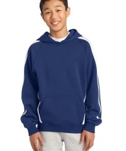 Sport-Tek Youth Sleeve Stripe Pullover Hooded Sweatshirt YST265 -Bulkthreads store 123471338