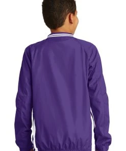 Sport-Tek Youth Tipped V-Neck Raglan Wind Shirt YST62 94 Sport-Tek Youth Tipped V-Neck Raglan Wind Shirt YST62 -Bulkthreads store 123472213