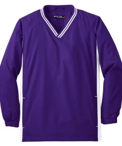 Sport-Tek Youth Tipped V-Neck Raglan Wind Shirt YST62 95 Sport-Tek Youth Tipped V-Neck Raglan Wind Shirt YST62 -Bulkthreads store 123472214