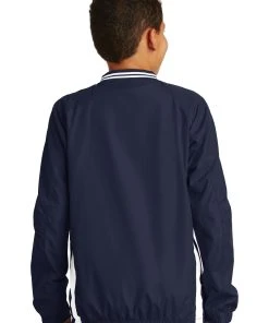 Sport-Tek Youth Tipped V-Neck Raglan Wind Shirt YST62 90 Sport-Tek Youth Tipped V-Neck Raglan Wind Shirt YST62 -Bulkthreads store 123472403