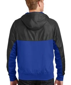 Sport-Tek Men's Embossed Hybrid Full-Zip Hooded Jacket JST50 -Bulkthreads store 123472571
