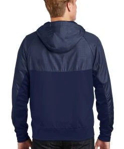 Sport-Tek Men's Embossed Hybrid Full-Zip Hooded Jacket JST50 -Bulkthreads store 123472692