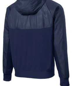 Sport-Tek Men's Embossed Hybrid Full-Zip Hooded Jacket JST50 -Bulkthreads store 123472694