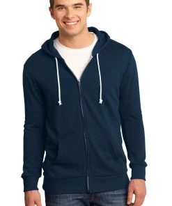 District - Young Mens Core Fleece Full-Zip Hoodie DT190 -Bulkthreads store 123472931