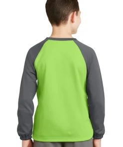Sport-Tek Youth Sport-Wick Raglan Colorblock Fleece Crewneck YST242 38 Sport-Tek Youth Sport-Wick Raglan Colorblock Fleece Crewneck YST242 -Bulkthreads store 123473184