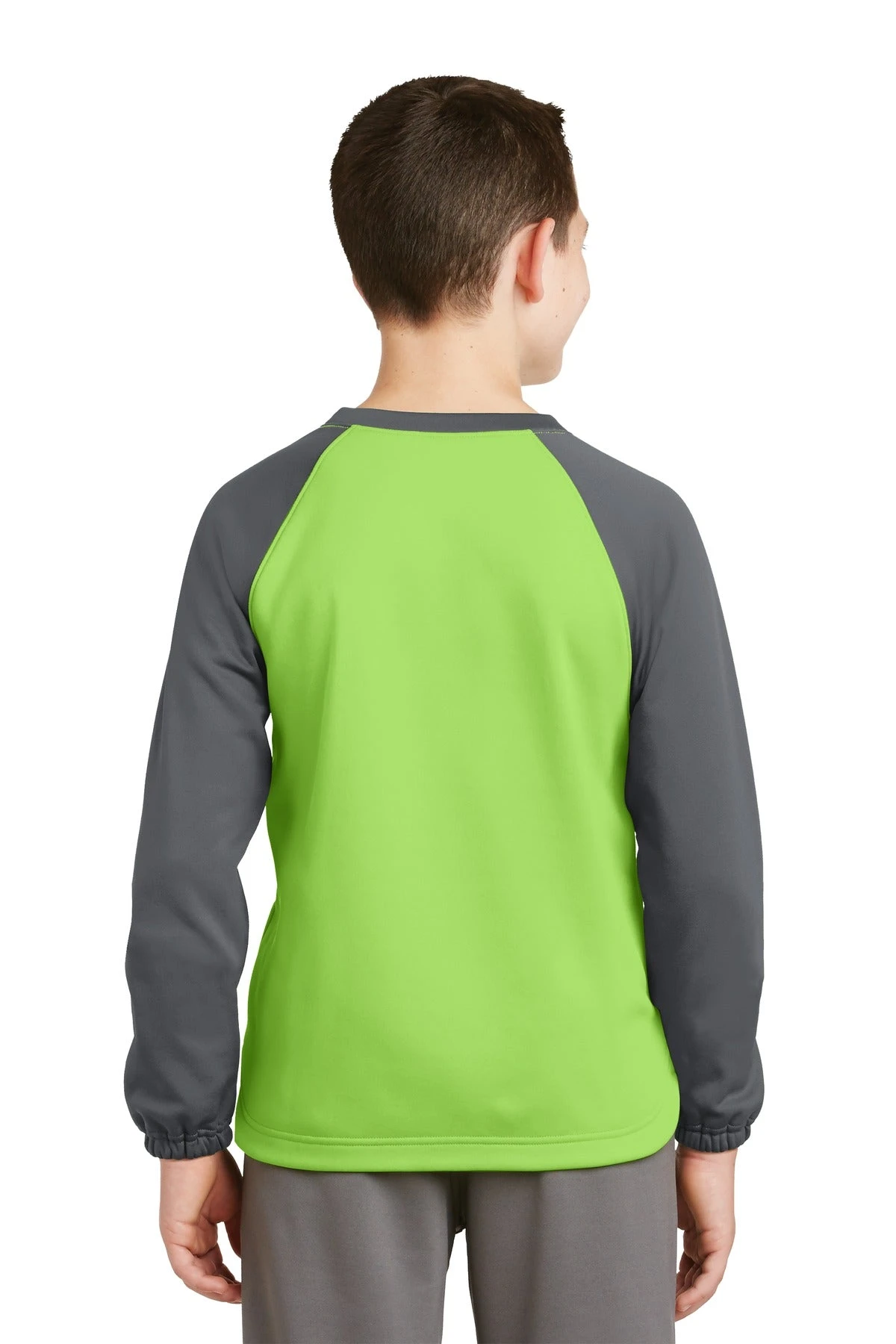 Sport-Tek Youth Sport-Wick Raglan Colorblock Fleece Crewneck YST242 15 Sport-Tek Youth Sport-Wick Raglan Colorblock Fleece Crewneck YST242 - Image 15