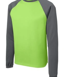 Sport-Tek Youth Sport-Wick Raglan Colorblock Fleece Crewneck YST242 39 Sport-Tek Youth Sport-Wick Raglan Colorblock Fleece Crewneck YST242 -Bulkthreads store 123473185