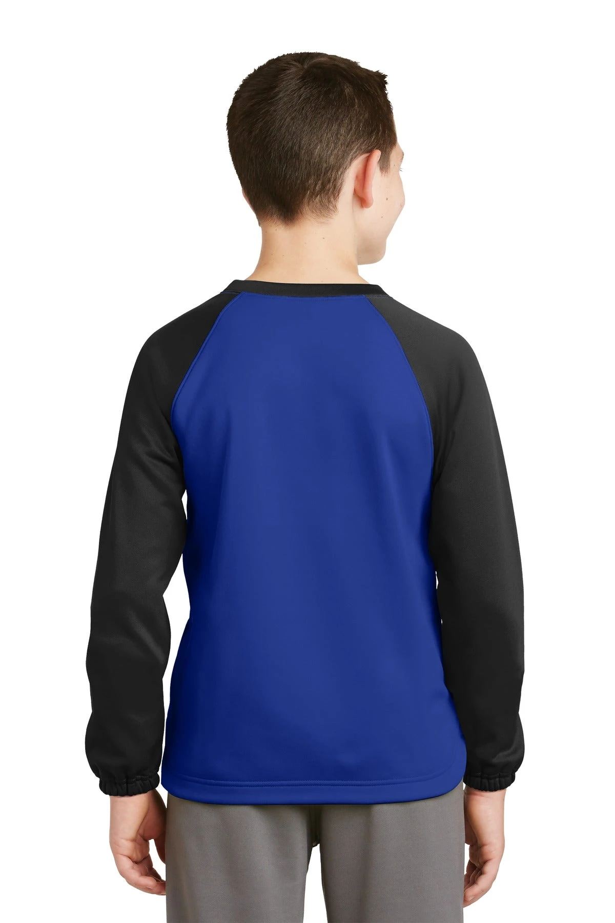 Sport-Tek Youth Sport-Wick Raglan Colorblock Fleece Crewneck YST242 7 Sport-Tek Youth Sport-Wick Raglan Colorblock Fleece Crewneck YST242 - Image 7