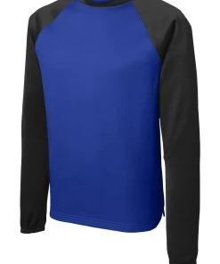 Sport-Tek Youth Sport-Wick Raglan Colorblock Fleece Crewneck YST242 31 Sport-Tek Youth Sport-Wick Raglan Colorblock Fleece Crewneck YST242 -Bulkthreads store 123473545