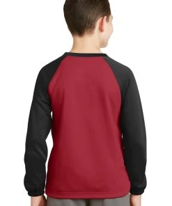 Sport-Tek Youth Sport-Wick Raglan Colorblock Fleece Crewneck YST242 45 Sport-Tek Youth Sport-Wick Raglan Colorblock Fleece Crewneck YST242 -Bulkthreads store 123473600