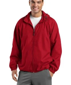 Sport-Tek Men's Tall Hooded Raglan Jacket -Bulkthreads store 123475509