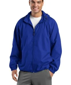 Sport-Tek Men's Tall Hooded Raglan Jacket -Bulkthreads store 123475598