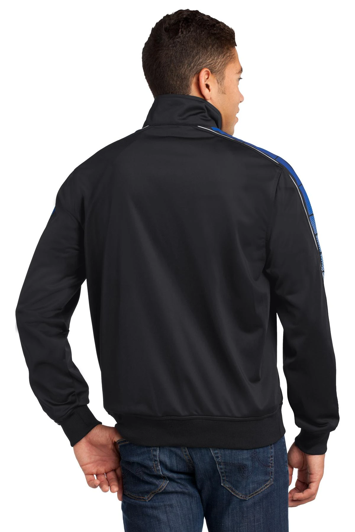 Sport-Tek Men's Dot Sublimation Tricot Track Jacket 7 Sport-Tek Men's Dot Sublimation Tricot Track Jacket - Image 7