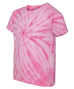 Dyenomite Youth Cyclone Vat-Dyed Pinwheel Short Sleeve T-Shirt -Bulkthreads store 134481916.