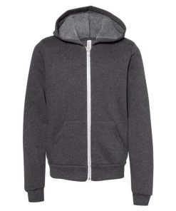 BELLA + CANVAS Youth Sponge Fleece Full-Zip Hoodie 20 BELLA + CANVAS Youth Sponge Fleece Full-Zip Hoodie -Bulkthreads store 134504857.