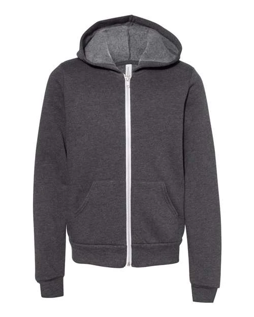 BELLA + CANVAS Youth Sponge Fleece Full-Zip Hoodie 10 BELLA + CANVAS Youth Sponge Fleece Full-Zip Hoodie - Image 10