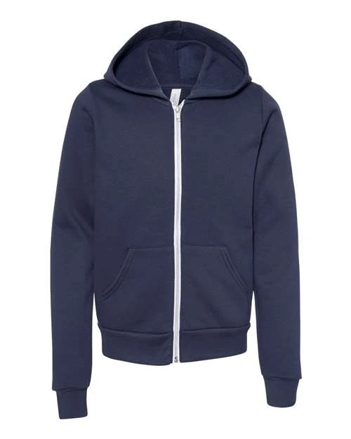 BELLA + CANVAS Youth Sponge Fleece Full-Zip Hoodie 4 BELLA + CANVAS Youth Sponge Fleece Full-Zip Hoodie - Image 4