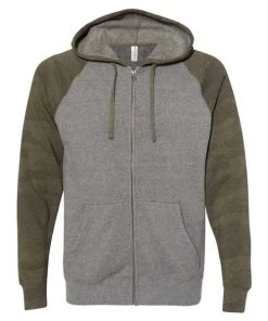 Independent Trading Co. Men's Special Blend Raglan Full-Zip Hooded Sweatshirt -Bulkthreads store 134609197.