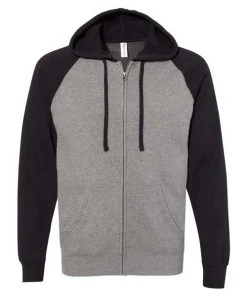 Independent Trading Co. Men's Special Blend Raglan Full-Zip Hooded Sweatshirt -Bulkthreads store 134609371.