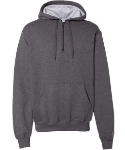 Champion Men's Cotton Max Hooded Quarter-Zip Sweatshirt -Bulkthreads store 134610684.