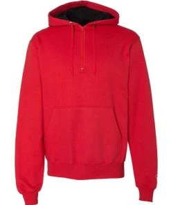 Champion Men's Cotton Max Hooded Quarter-Zip Sweatshirt -Bulkthreads store 134610838.