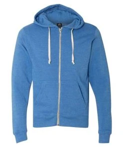 J. America Men's Triblend Full-Zip Hooded Sweatshirt -Bulkthreads store 134610923.