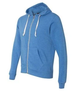 J. America Men's Triblend Full-Zip Hooded Sweatshirt -Bulkthreads store 134610924.