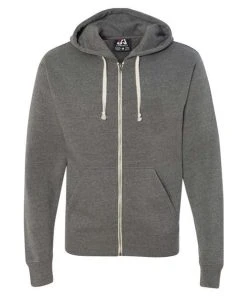 J. America Men's Triblend Full-Zip Hooded Sweatshirt -Bulkthreads store 134610937.