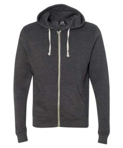 J. America Men's Triblend Full-Zip Hooded Sweatshirt -Bulkthreads store 134611371.