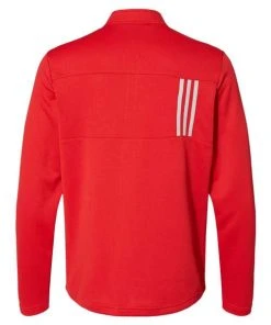 Adidas Men's 3-Stripes Double Knit Quarter-Zip Pullover -Bulkthreads store 134612905.