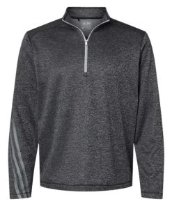 Adidas Men's Brushed Terry Heathered Quarter-Zip Pullover -Bulkthreads store 134613022.