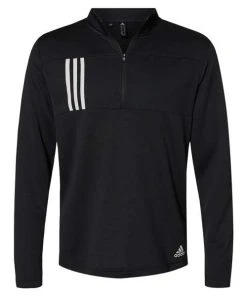 Adidas Men's 3-Stripes Double Knit Quarter-Zip Pullover -Bulkthreads store 134613044.
