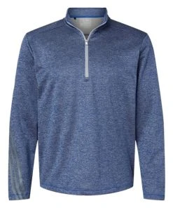 Adidas Men's Brushed Terry Heathered Quarter-Zip Pullover -Bulkthreads store 134613163.