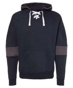 J. America Men's Sport Lace Colorblocked Fleece Hooded Sweatshirt -Bulkthreads store 134616692.