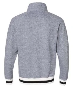 J. America Peppered Fleece Quarter-Zip Sweatshirt -Bulkthreads store 134617212.