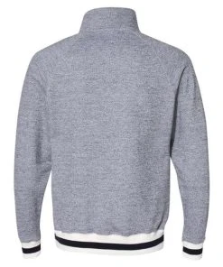 J. America Peppered Fleece Quarter-Zip Sweatshirt -Bulkthreads store 134617218.