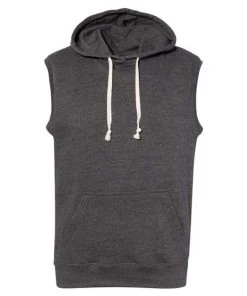 J. America Triblend Sleeveless Hooded Sweatshirt -Bulkthreads store 134618366.
