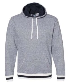 J. America Men's Peppered Fleece Lapover Hooded Sweatshirt -Bulkthreads store 134618827.