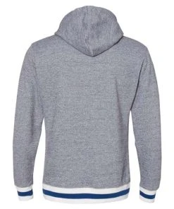 J. America Men's Peppered Fleece Lapover Hooded Sweatshirt -Bulkthreads store 134618880.